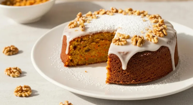 Gluten-free carrot cake with cream cheese frosting