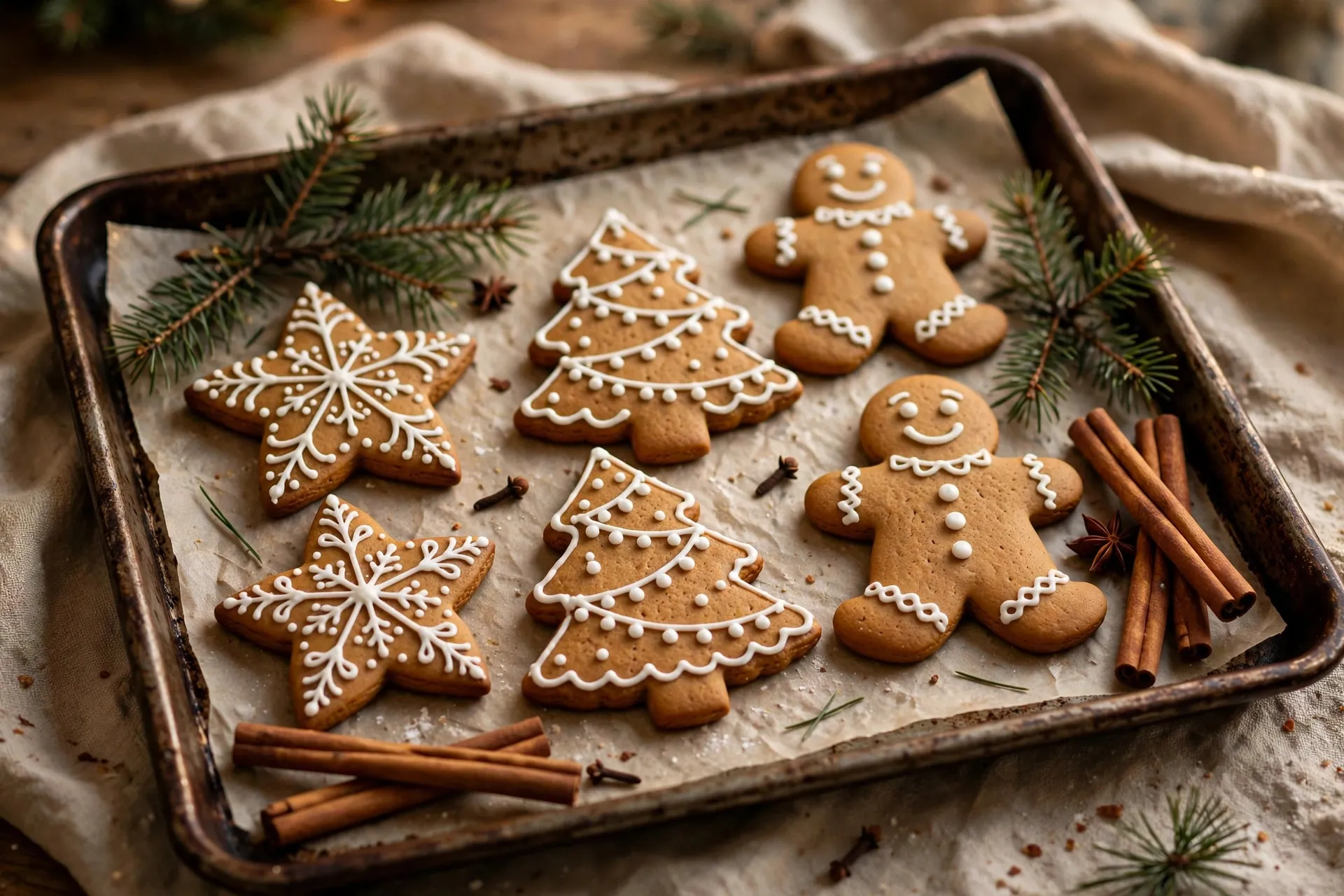 Gluten-free gingerbread cookies on a plate