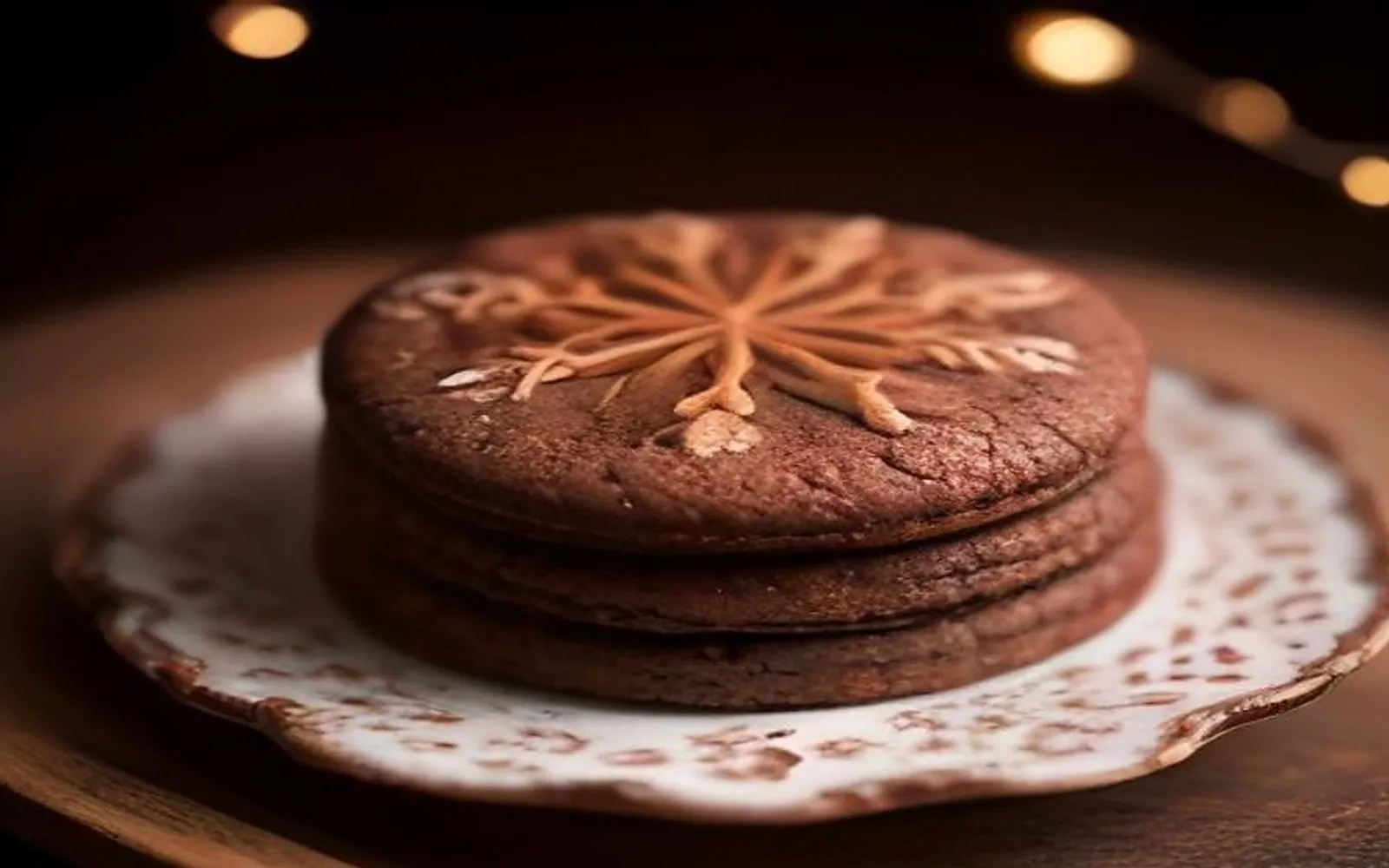 Gluten-free lebkuchen (german spice cookies) on a plate
