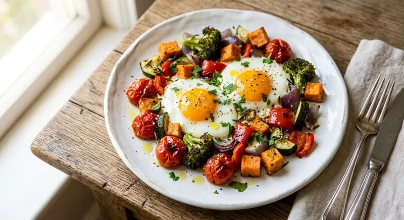 Gluten-Free Sheet Pan Eggs and Veggies