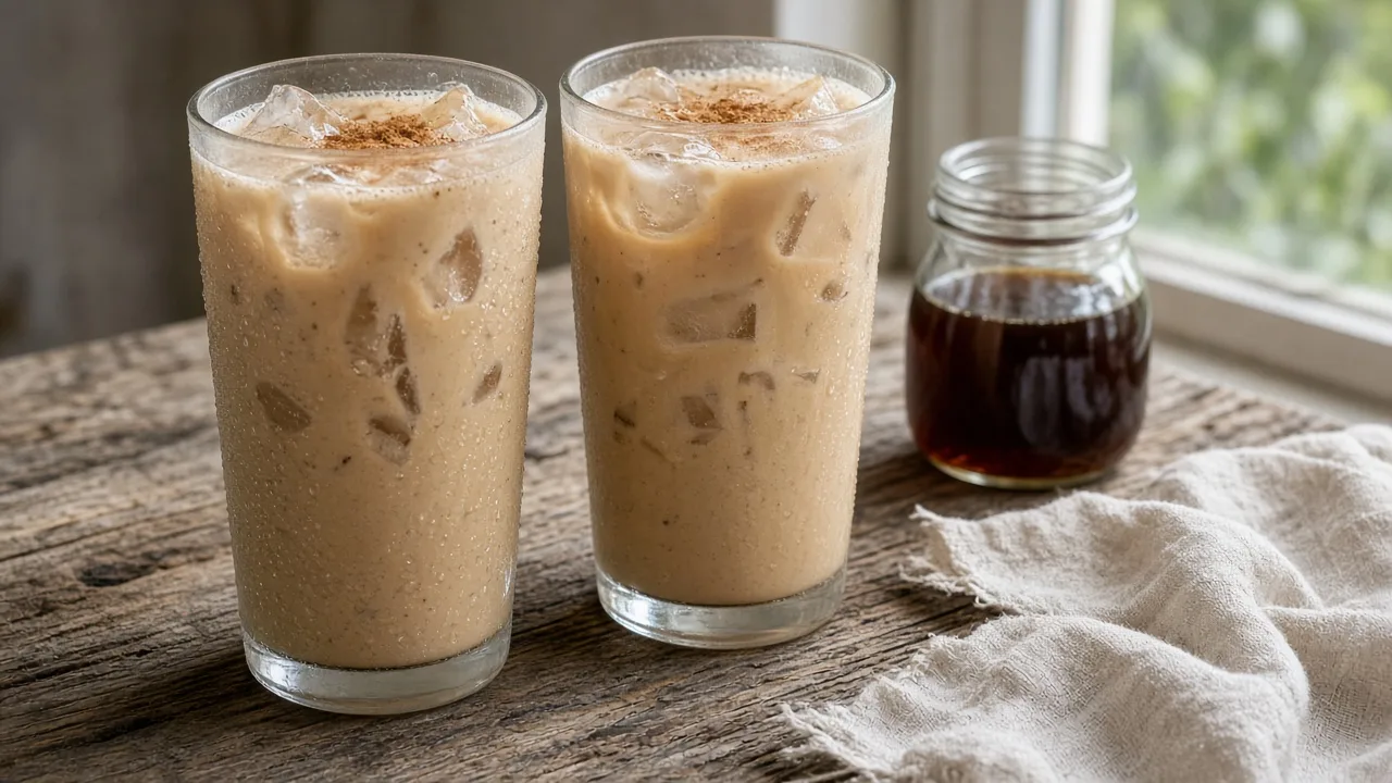 Gluten-free chai spice latte on a plate