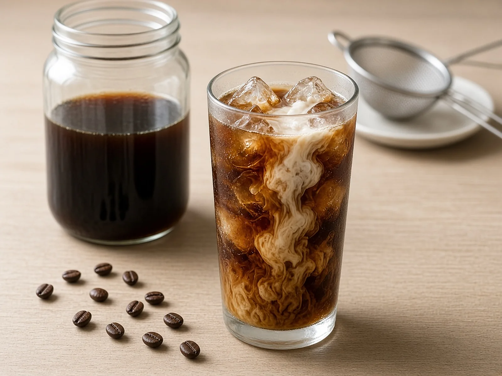 Gluten-free cold brew coffee on a plate
