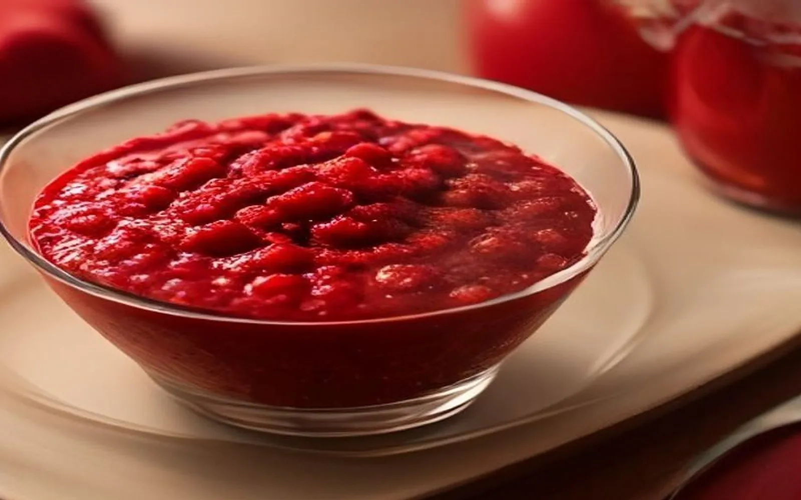 Gluten-free cranberry orange sauce on a plate