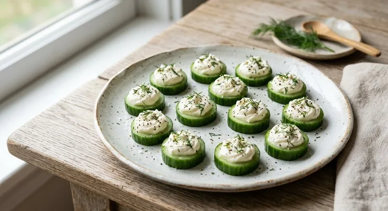 Gluten-Free Cucumber Bites with Cream Cheese