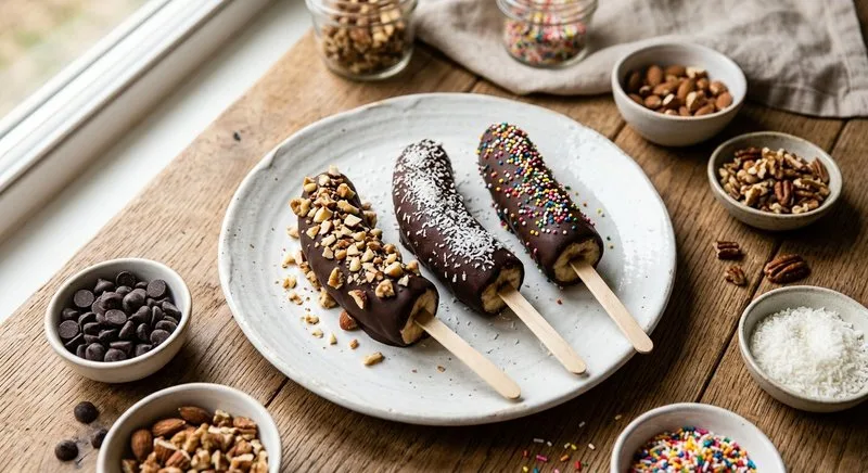 Gluten-Free Frozen Banana Pops