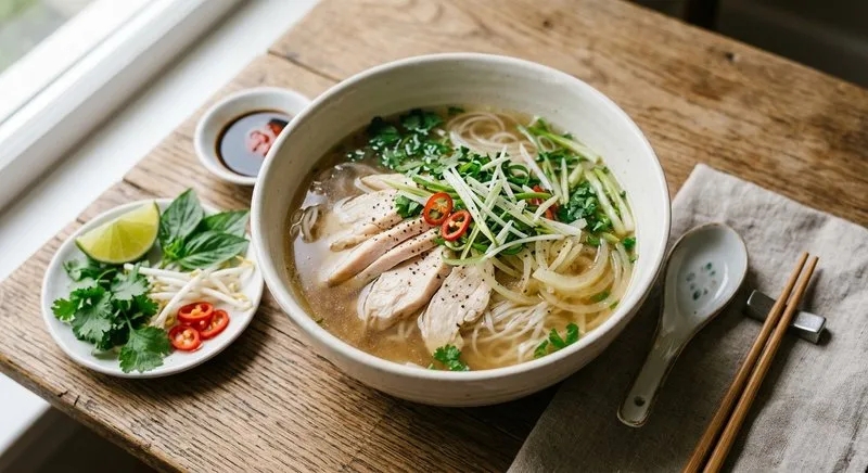 Gluten-Free Vietnamese Pho with Rice Noodles